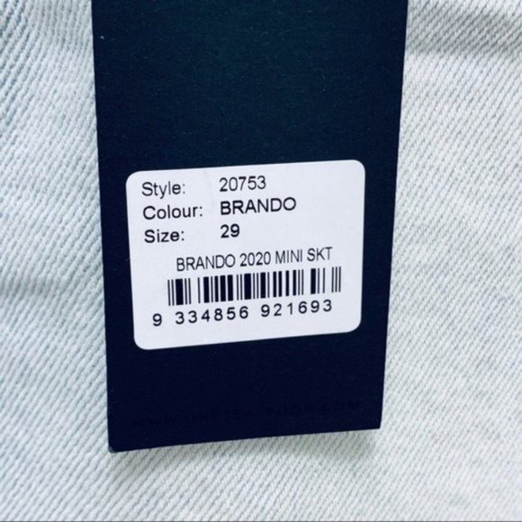 NWT One Teaspoon • High-Waist Denim Mini Skirt, 29 - Picture 15 of 16